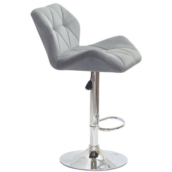 Барний стілець Onder Mebli PARIS BAR CH-BASE Сірий B-1004 Оксамит-2