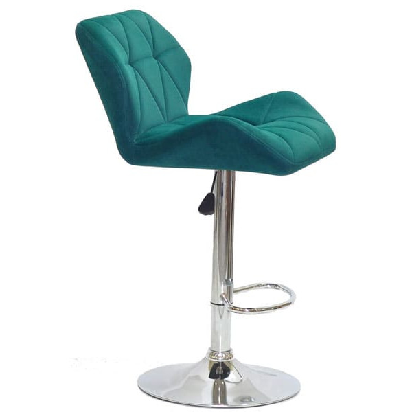Барний стілець Onder Mebli PARIS BAR CH-BASE Зелений B-1003 Оксамит-3