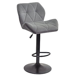 Барный стул Onder Mebli PARIS BAR BK-BASE Серый B-1004 Бархат