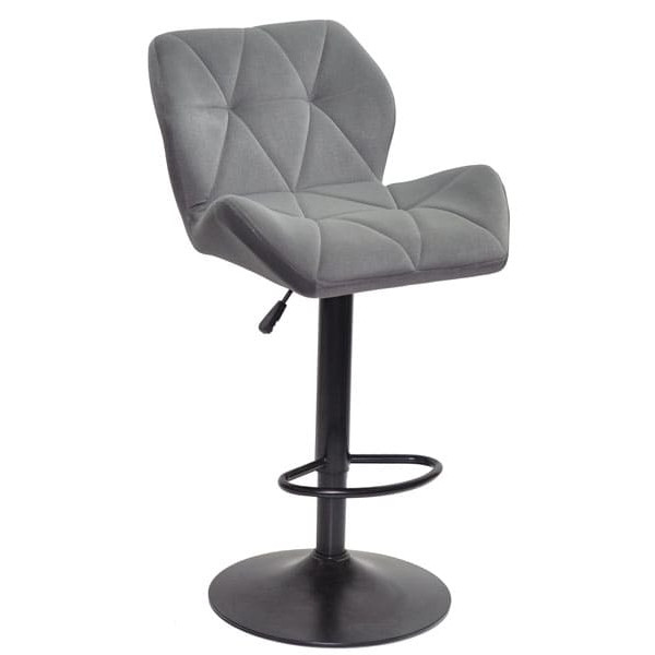 Барний стілець Onder Mebli PARIS BAR BK-BASE Сірий B-1004 Оксамит-0