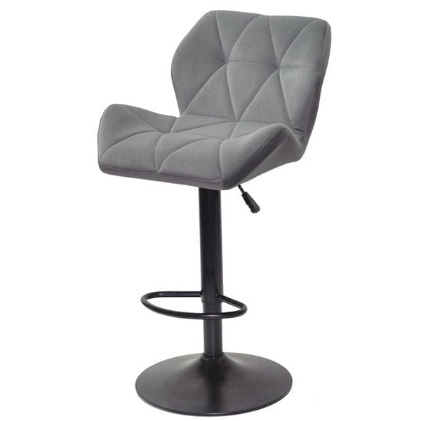 Барний стілець Onder Mebli PARIS BAR BK-BASE Сірий B-1004 Оксамит-1
