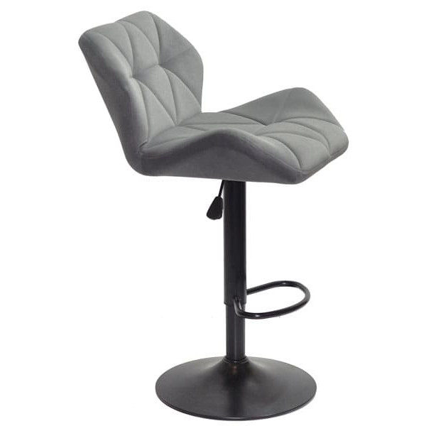 Барний стілець Onder Mebli PARIS BAR BK-BASE Сірий B-1004 Оксамит-2