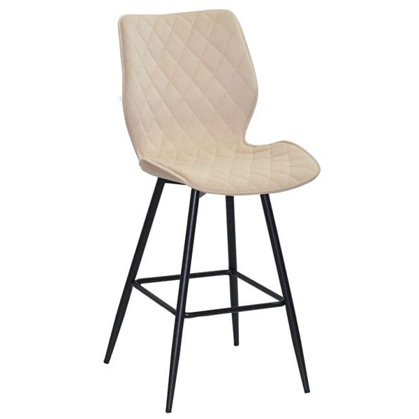 Напівбарний стілець Onder Mebli Toni BAR 65-ML Бежевий B-1005 Оксамит-0