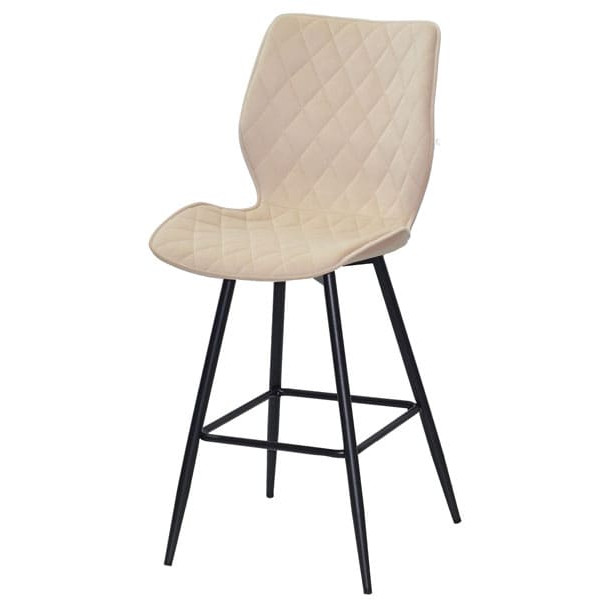 Напівбарний стілець Onder Mebli Toni BAR 65-ML Бежевий B-1005 Оксамит-1