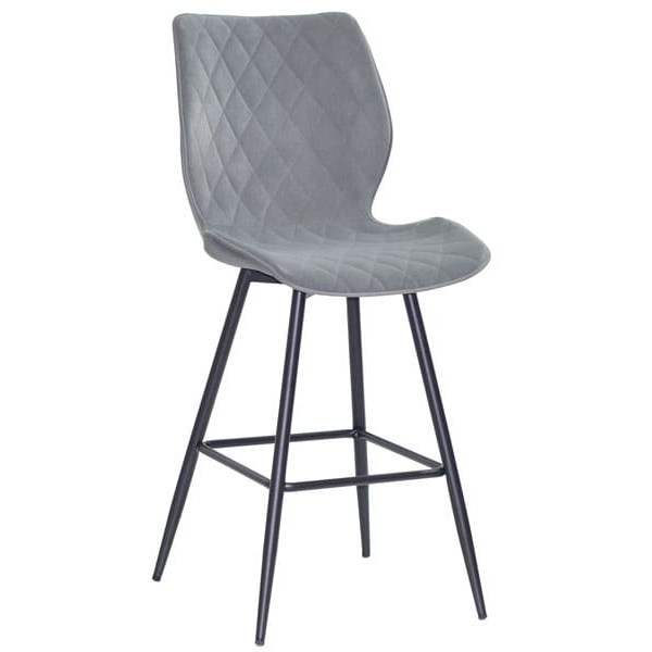 Полубарный стул Onder Mebli Toni BAR 65-ML Серый B-1004 Бархат-0