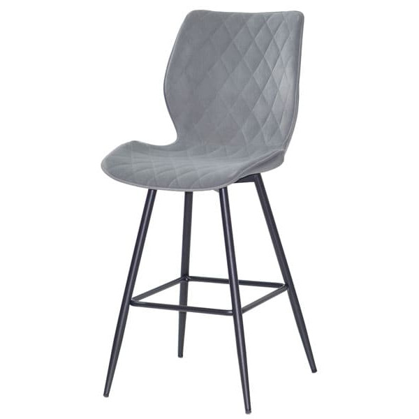 Полубарный стул Onder Mebli Toni BAR 65-ML Серый B-1004 Бархат-1