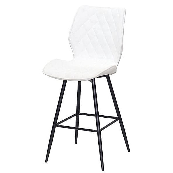 Напівбарний стілець Onder Mebli Toni BAR 65-ML Білий SH-4 Шеніл-1