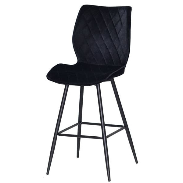 Напівбарний стілець Onder Mebli Toni BAR 65-ML Чорний B-1011 Оксамит-1