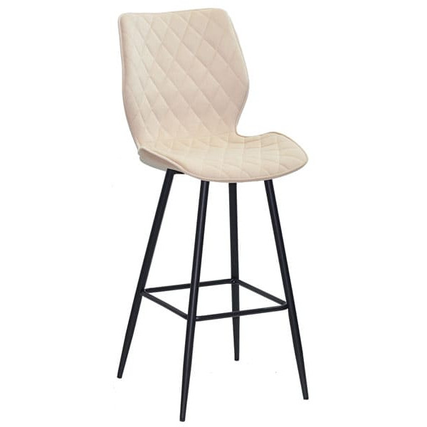 Барний стілець Onder Mebli Toni BAR 75-ML Бежевий B-1005 Оксамит-0
