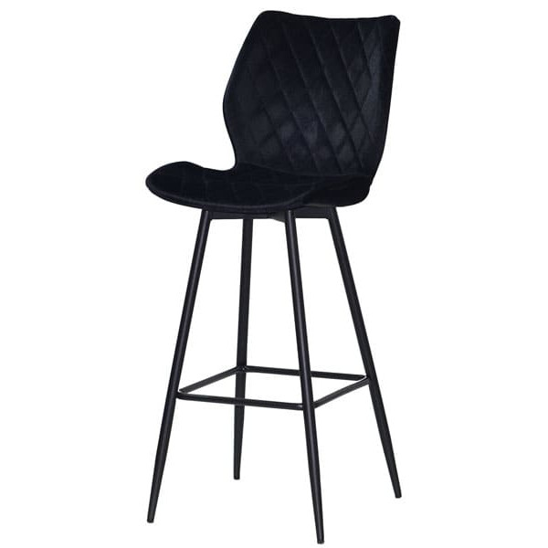 Барний стілець Onder Mebli Toni BAR 75-ML Чорний B-1011 Оксамит-1