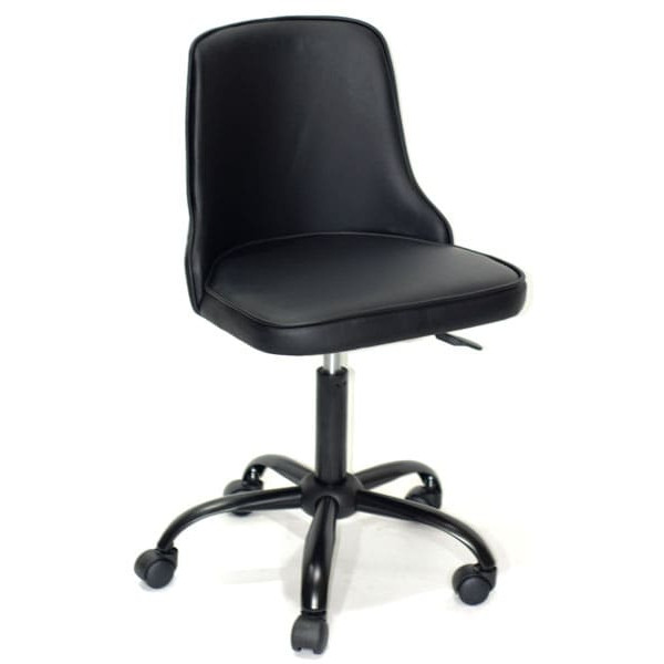 Стул Onder Mebli Adam BK-Office Черный Экокожа-0