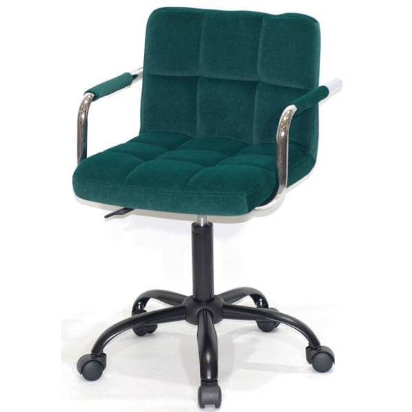 Стілець Onder Mebli Arno-Arm BK-Office Зелений B-1003 Оксамит-1