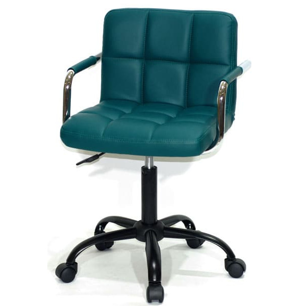 Стул Onder Mebli Arno-Arm BK-Office Зеленый 1002 Экокожа-1