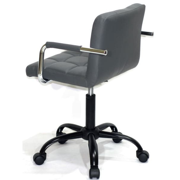 Стул Onder Mebli Arno-Arm BK-Office Серый 1001 Экокожа-2