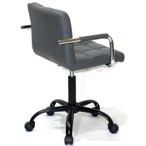 Стул Onder Mebli Arno-Arm BK-Office Серый 1001 Экокожа-3