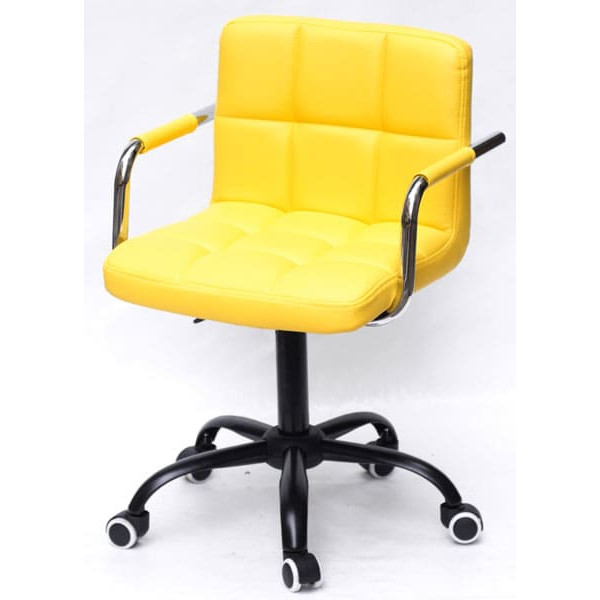 Стілець Onder Mebli Arno-Arm BK-Office Жовтий 1006 Екошкіра-1