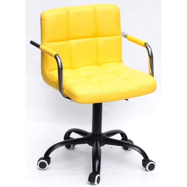 Стілець Onder Mebli Arno-Arm BK-Office Жовтий 1006 Екошкіра-0