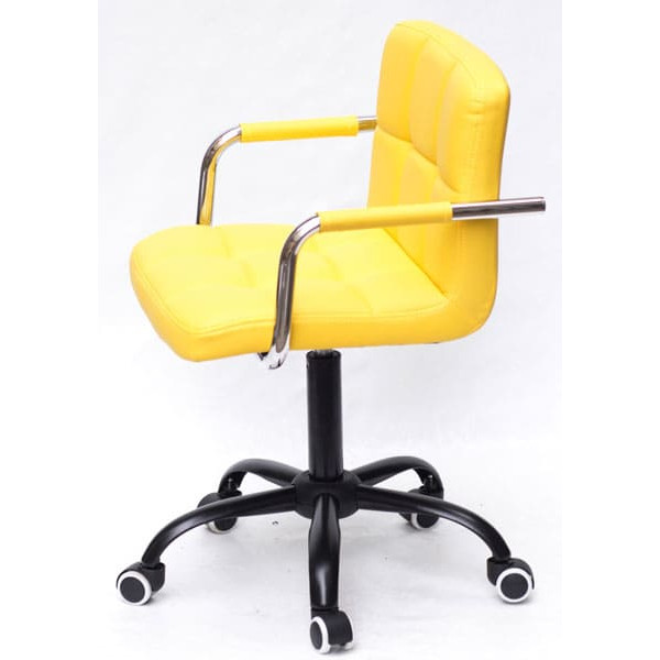 Стілець Onder Mebli Arno-Arm BK-Office Жовтий 1006 Екошкіра-2