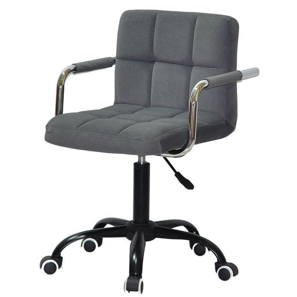 Стул Onder Mebli Arno-Arm BK-Office Серый B-1004 Бархат-1