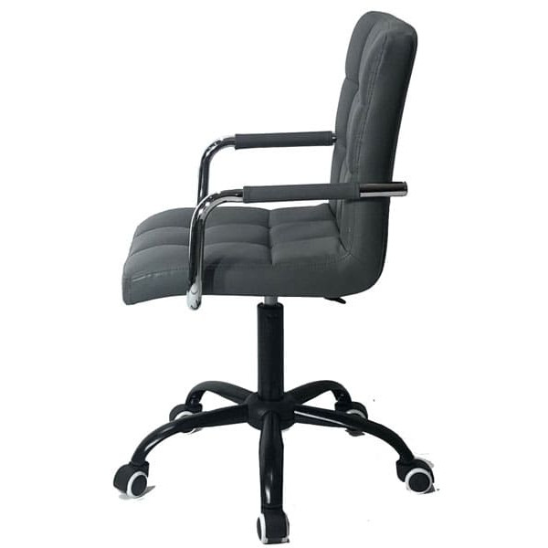 Стул Onder Mebli Augusto-Arm BK-Office Серый 1001 Экокожа-3