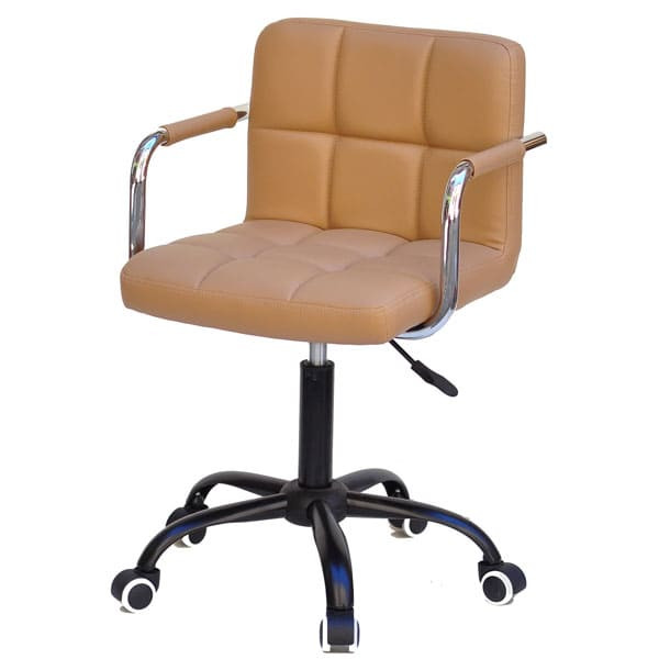 Стул Onder Mebli Arno-Arm BK-Office Бежевый 1009 Экокожа-1