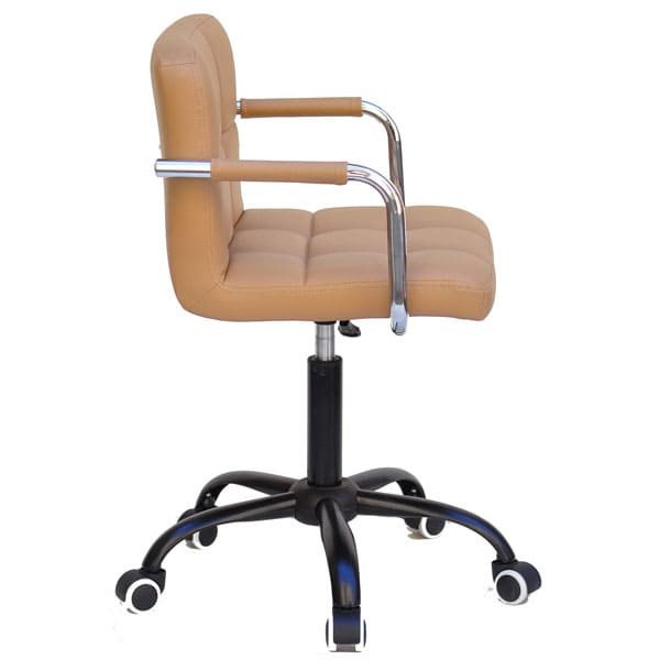 Стул Onder Mebli Arno-Arm BK-Office Бежевый 1009 Экокожа-3