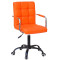 Стул Onder Mebli Augusto-Arm BK-Office Оранж 1012 Экокожа-0-thumb