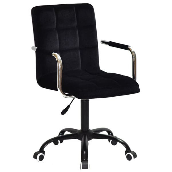 Стілець Onder Mebli Augusto-Arm BK-Office Чорний B-1011 Оксамит-0