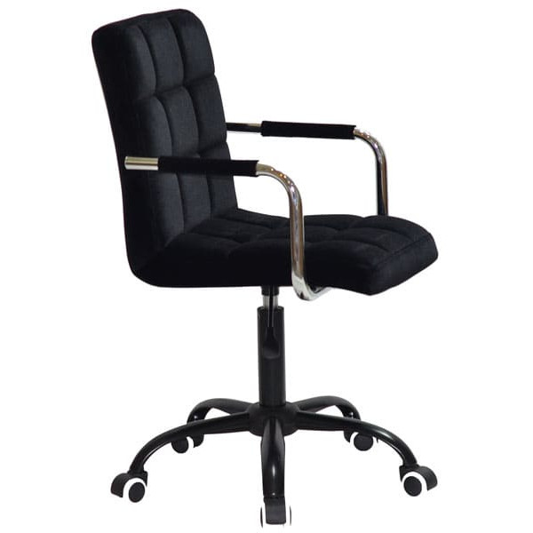 Стілець Onder Mebli Augusto-Arm BK-Office Чорний B-1011 Оксамит-2
