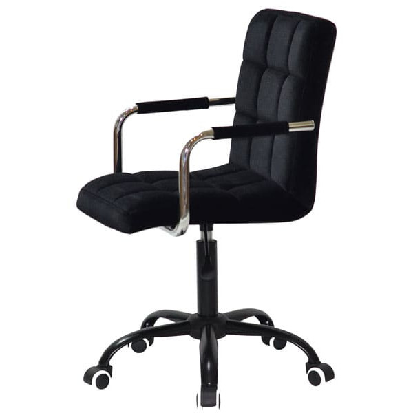 Стілець Onder Mebli Augusto-Arm BK-Office Чорний B-1011 Оксамит-3