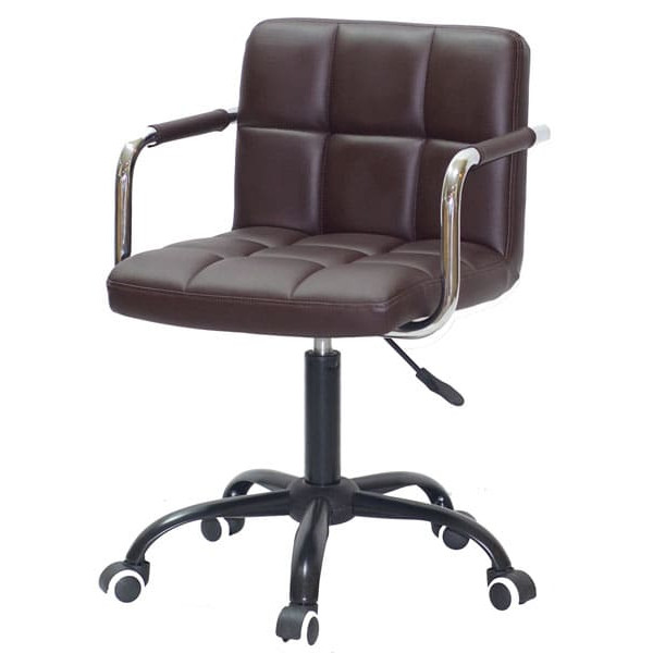Стул Onder Mebli Arno-Arm BK-Office Темно-коричневый 1015 Экокожа-1