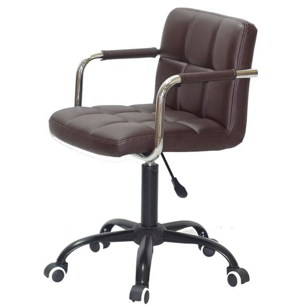 Стул Onder Mebli Arno-Arm BK-Office Темно-коричневый 1015 Экокожа-2