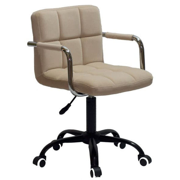 Стілець Onder Mebli Arno-Arm BK-Office Бежевий B-1005 Оксамит-0