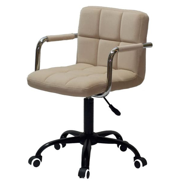Стілець Onder Mebli Arno-Arm BK-Office Бежевий B-1005 Оксамит-1