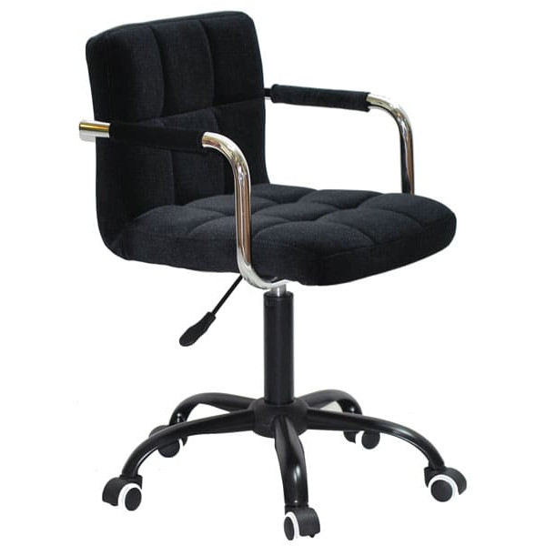 Стул Onder Mebli Arno-Arm BK-Office Черный B-1011 Бархат-2