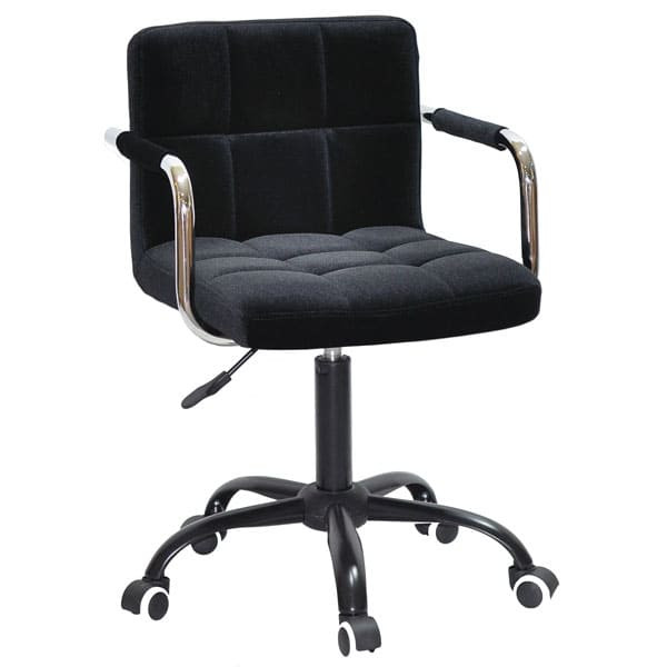 Стул Onder Mebli Arno-Arm BK-Office Черный B-1011 Бархат-0