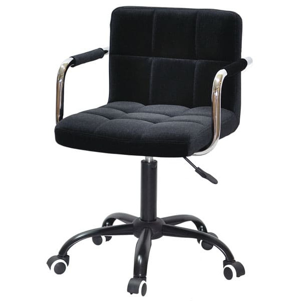 Стул Onder Mebli Arno-Arm BK-Office Черный B-1011 Бархат-1