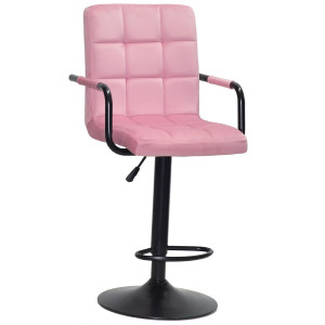 Барный стул Onder Mebli Augusto-Arm BAR BK-BASE Фрез B-1025 Бархат