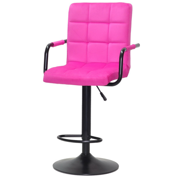 Барный стул Onder Mebli Augusto-Arm BAR BK-BASE Малина B-1023 Бархат-1