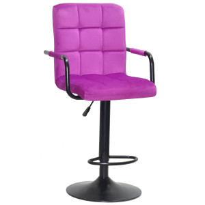 Барный стул Onder Mebli Augusto-Arm BAR BK-BASE Сирень B-1022 Бархат