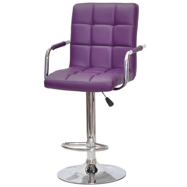 Барный стул Onder Mebli Augusto-Arm BAR CH-BASE Фиолетовый 1031 Экокожа-1