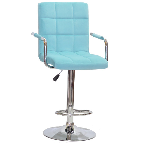 Барный стул Onder Mebli Augusto-Arm BAR CH-BASE Голубой B-1019 Бархат-0