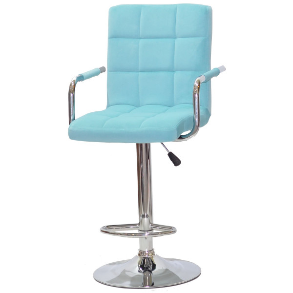 Барный стул Onder Mebli Augusto-Arm BAR CH-BASE Голубой B-1019 Бархат-1