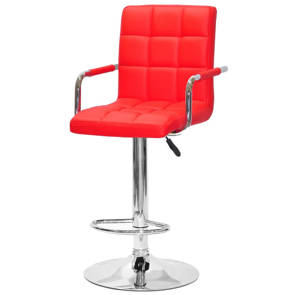 Барний стілець Onder Mebli Augusto-Arm BAR CH-BASE Червоний 1007 Екошкіра-1