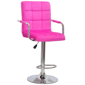 Барний стілець Onder Mebli Augusto-Arm BAR CH-BASE Малина B-1023 Оксамит
