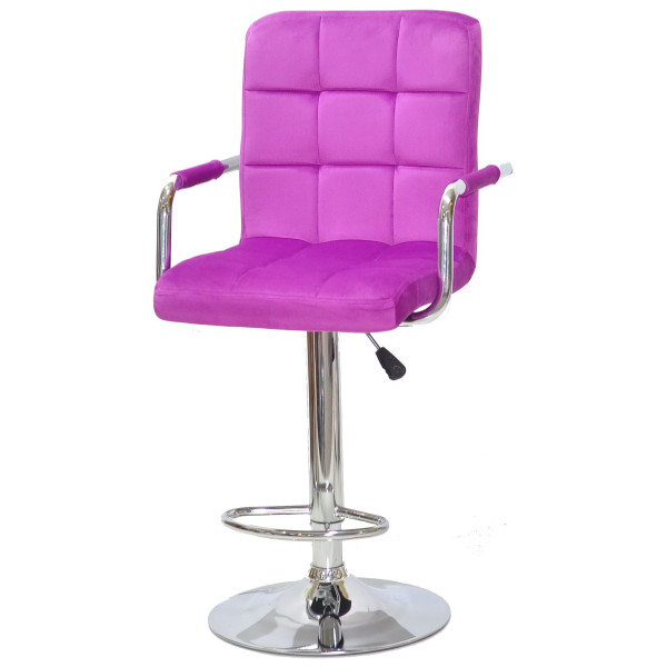 Барний стілець Onder Mebli Augusto-Arm BAR CH-BASE Бузок B-1022 Оксамит-1