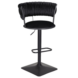 Барный стул Onder Mebli Ava BAR 4-BK-BASE Черный UC-904 Бархат