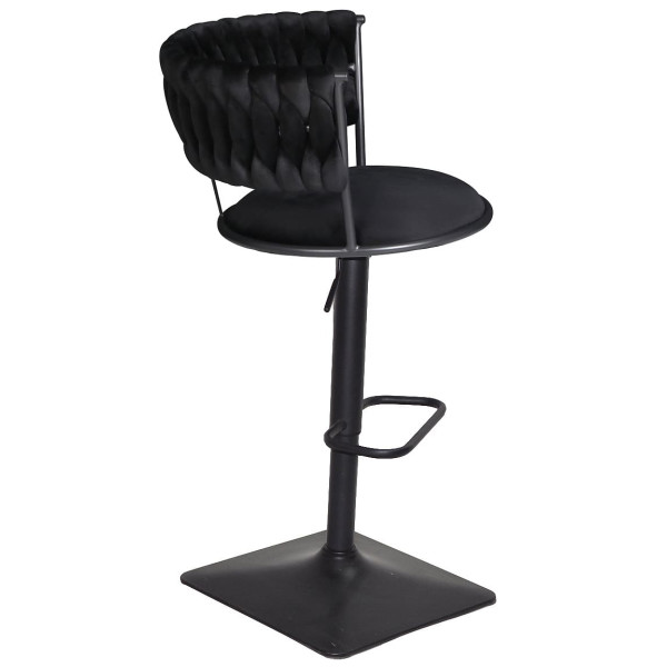 Барний стілець Onder Mebli Ava BAR 4-BK-BASE Чорний UC-904 Оксамит-2