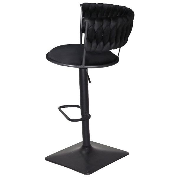 Барний стілець Onder Mebli Ava BAR 4-BK-BASE Чорний UC-904 Оксамит-3