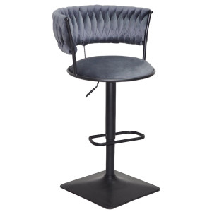 Барный стул Onder Mebli Ava BAR 4-BK-BASE Серый UC-901 Бархат